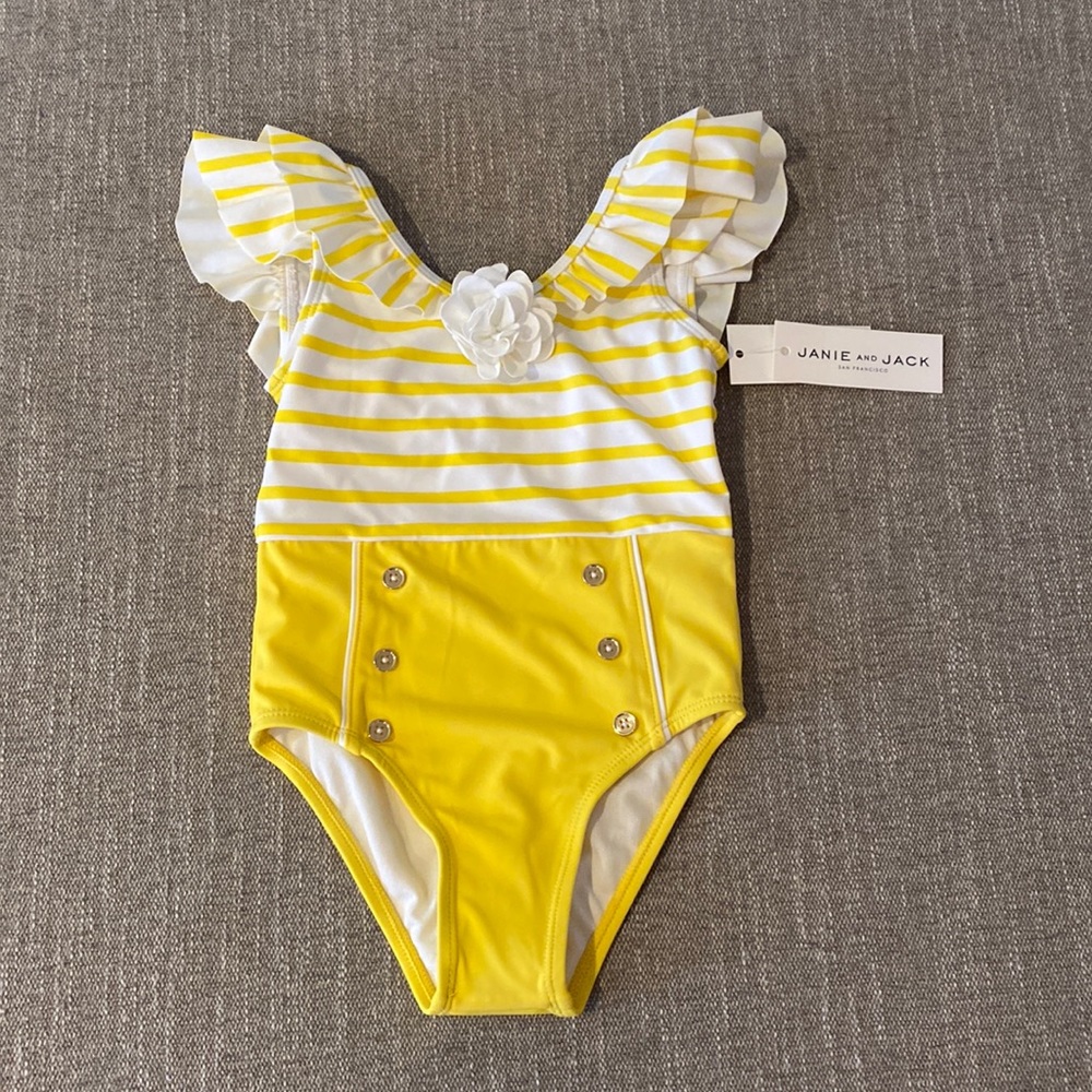 Brand new Janie and Jack toddler girls swimsuit.